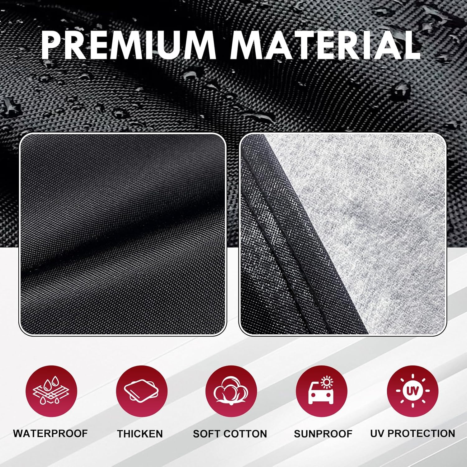 Car Cover Custom Fit for Lincoln Town Car 1981-1997, 6 Layer Heavy Duty Waterproof All Weather Car Tarp Outdoor Protection with Cotton Lining