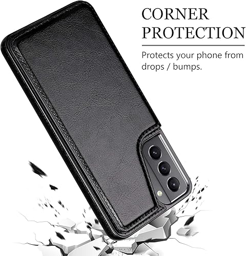 Miniatura 6 de HianDier Compatible con Samsung Galaxy S21 Plus - Funda tipo cartera 5G de 6.7 pulgadas, delgada, funda protectora con ranura para tarjeta de