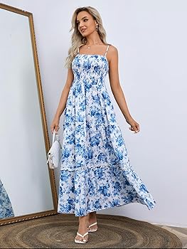 Amazon.com: MakeMeChic Women's Summer Maxi Dresses 2025