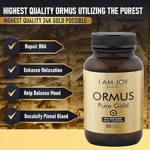 Miniatura 4 de I Am Joy co. Ormus Gold Cápsulas de elementos monoatómicos con adaptógenos maca y ashwaganda  Puede ayudar a equilibrar el estado de ánimo,