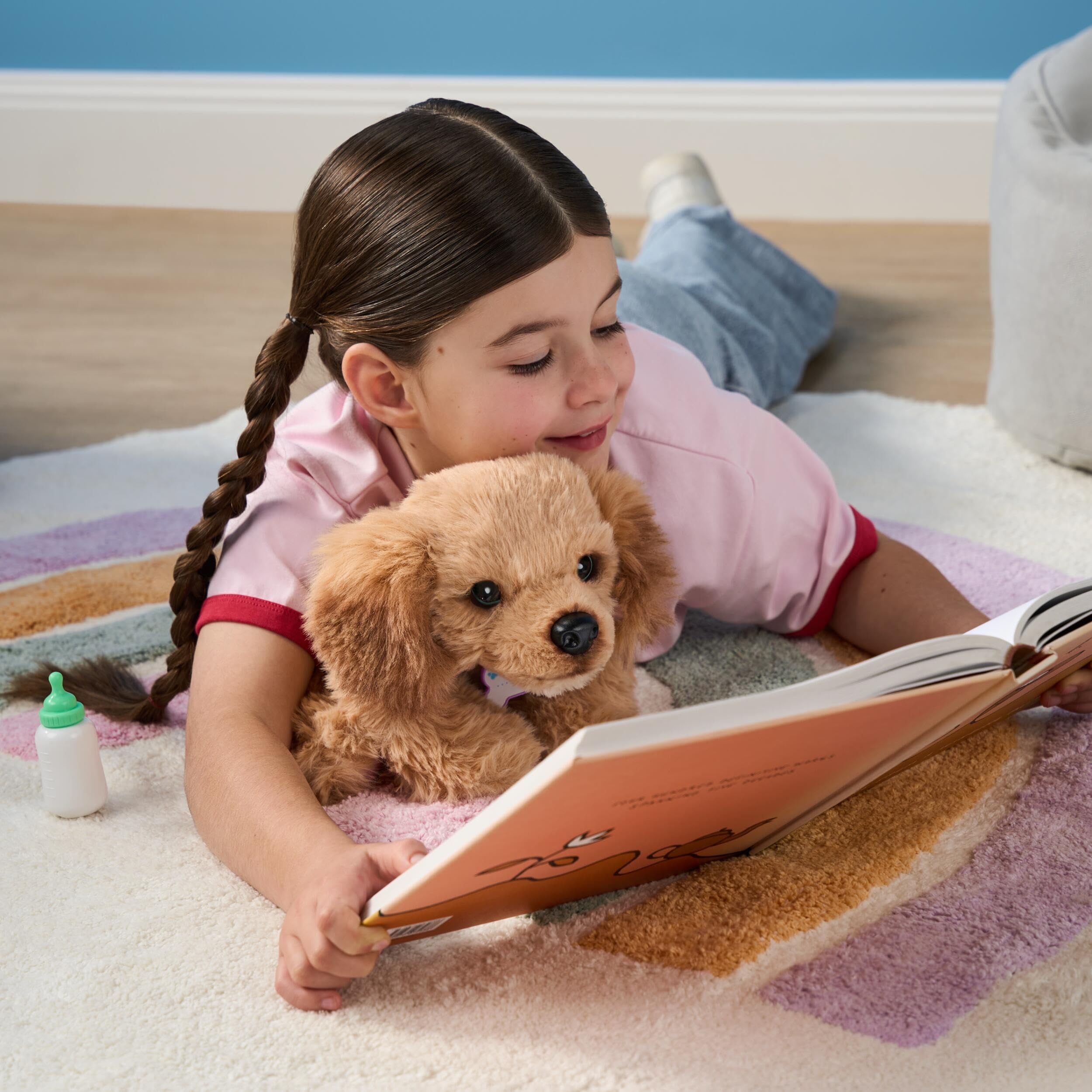 Little Live Pets My Really Real Puppy - Bailey - Peluche Interactivo con +60 Sonidos y reacciones - 32,8 cm - Parpadeo Realista - Come y emite Sonidos como un Perrito de Verdad - A Partir de 4 años