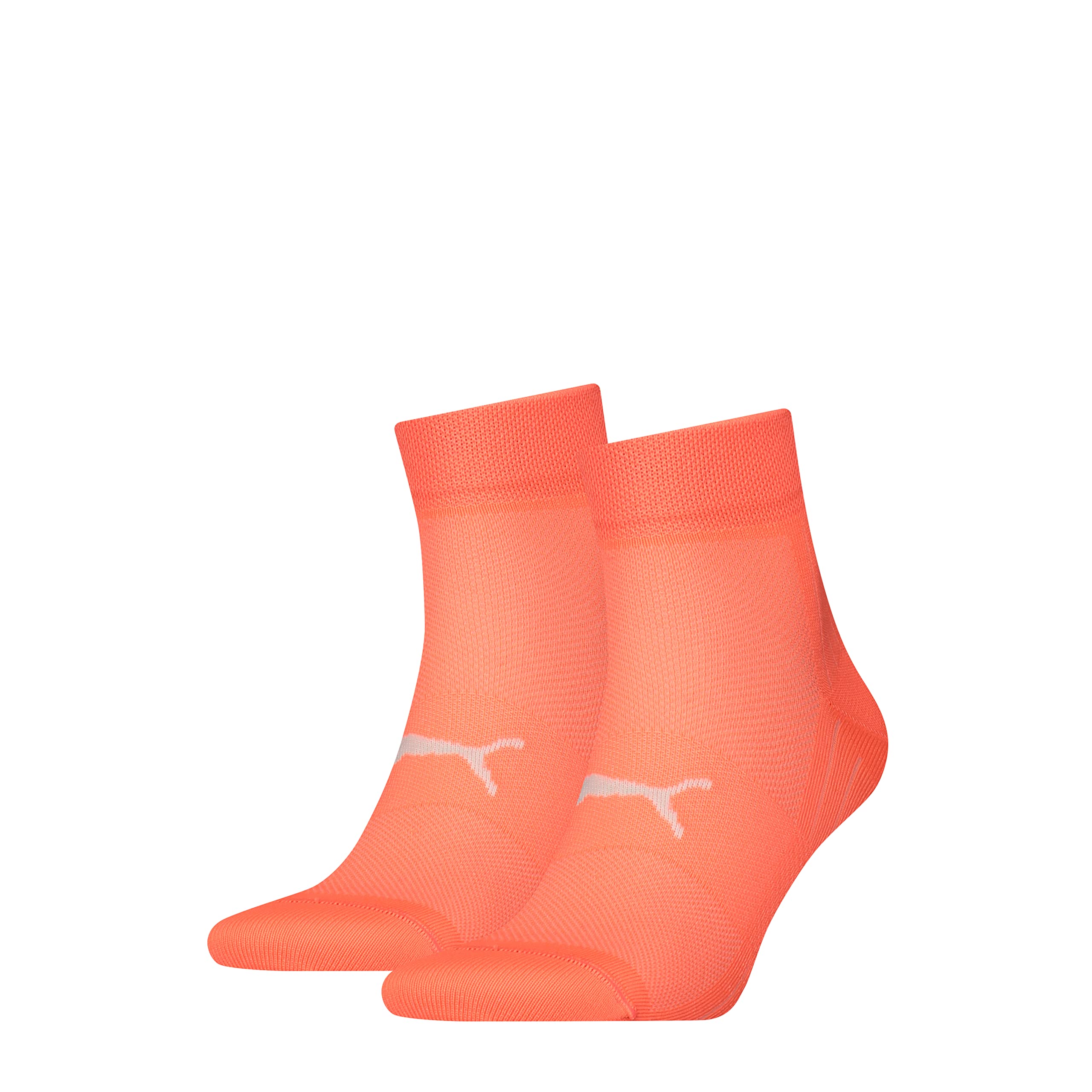 Puma Unisex Sport Light Quarter Hosiery, Coral, 35/38, coral, 2.5/5