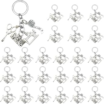 iMagitek 20 Pcs Sewing Keychains Quilting Keychain Gifts for Quilter Sewing Appreciation Gifts for Costume Designer Quilters Seamstress Mom Grandma