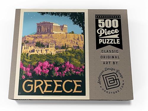 Miniatura 4 de MyPuzzle Greece The Parthenon, póster vintage, rompecabezas prémium de 500 piezas para adultos