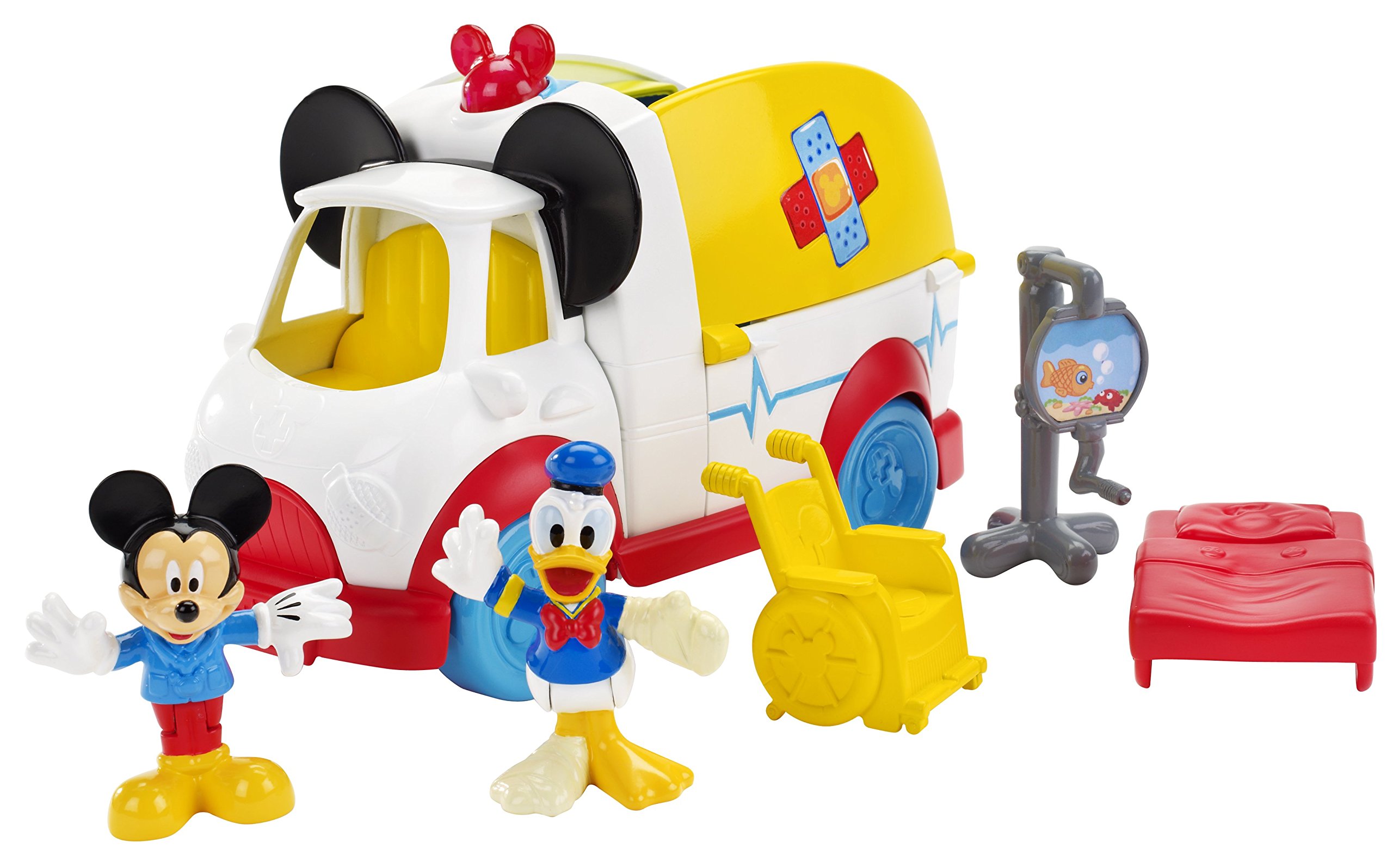 Fisher-Price Mickey BDJ82 - La Divertente Ambulanza di Topolino