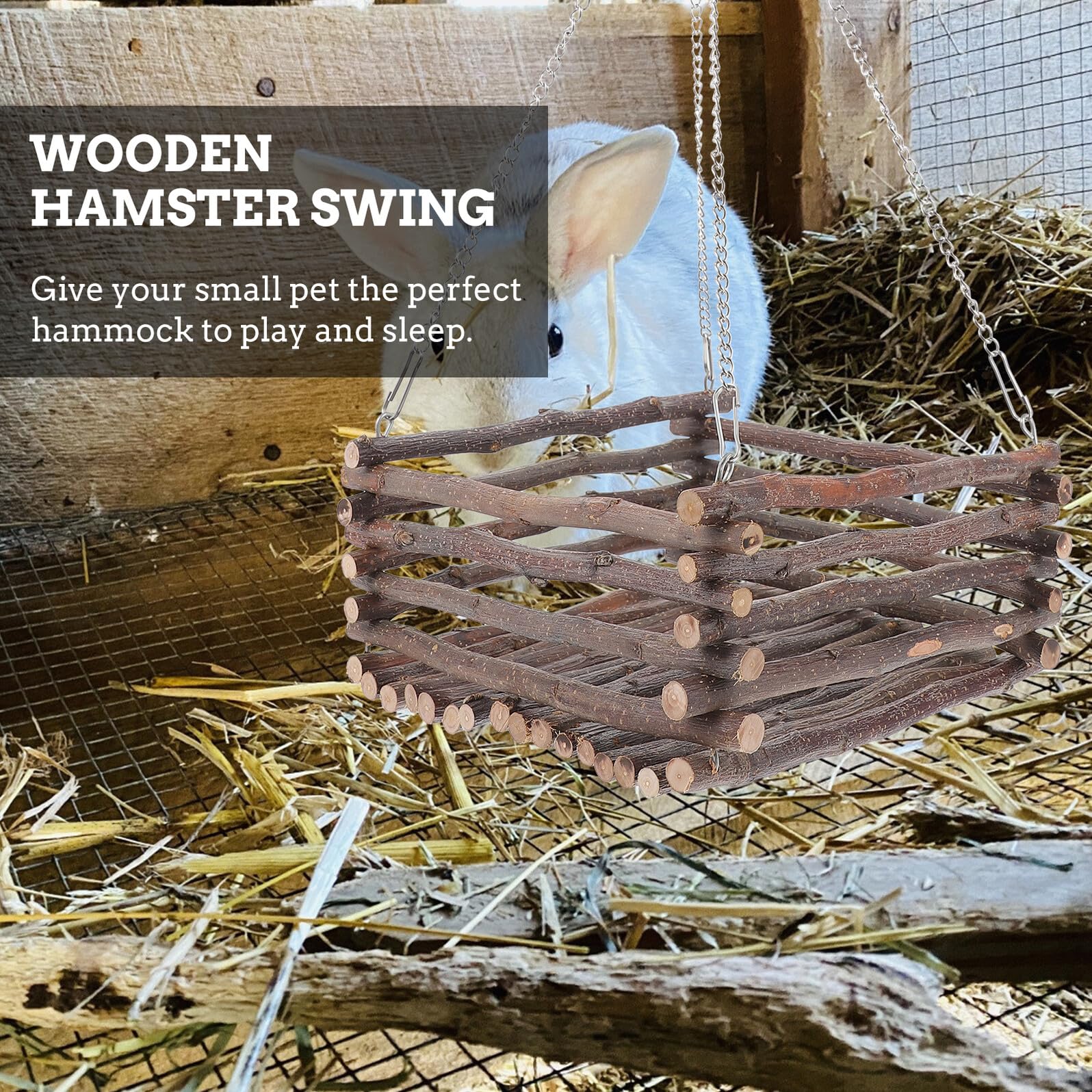 Homoyoyo Hamster Hängebett Satz aus Synthetischem Material Robust und Atmungsaktiv Braun als Dekoration und Spielzeug für Hamster und Kleine Haustiere im Käfig