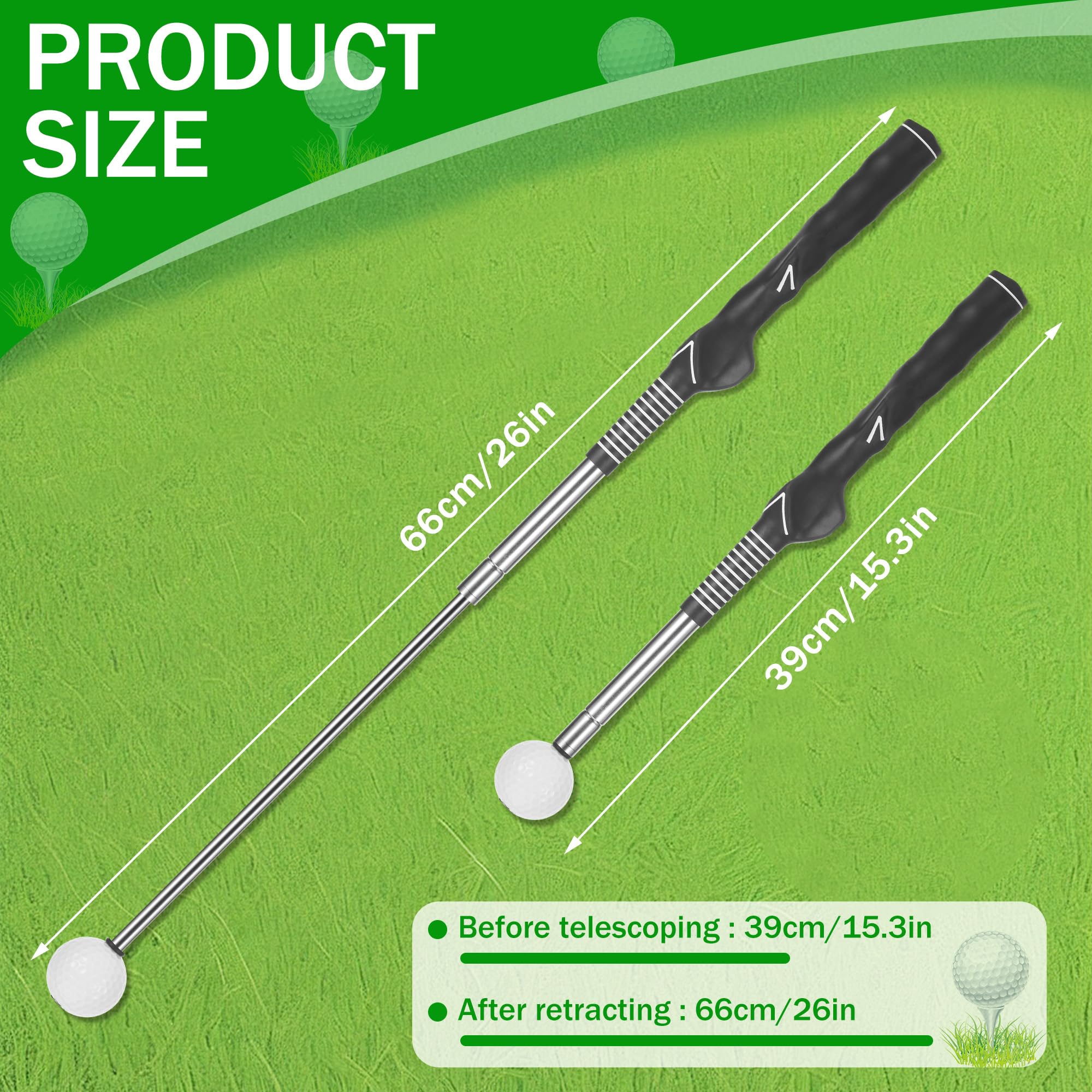 Starvortex Allenatore Telescopico Swing del Golf con Fascia Elasticizzata, Golf Swing Grip, per Allenamento di Battuta di velocità e Forza Principianti, Ideale Come Regalo per Golfisti e Golfiste