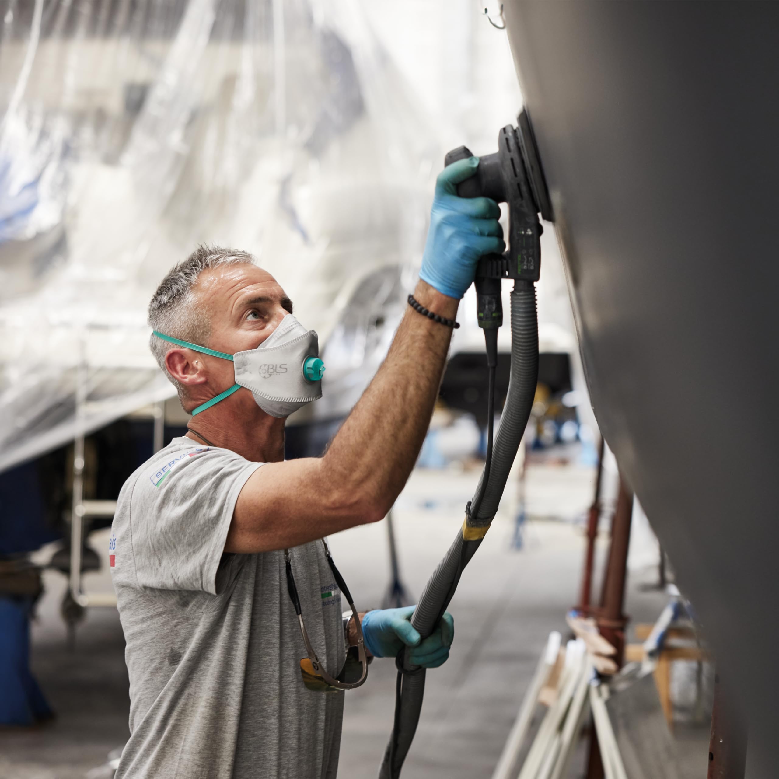 BLS Zer0 33 Facciali Filtranti Riutilizzabili FFP3 R D | Mascherine Piatte con Valvola di Espirazione e Imbustamento Singolo | Per Polveri, Falegnameria, Edilizia, Saldatura e Fai da Te