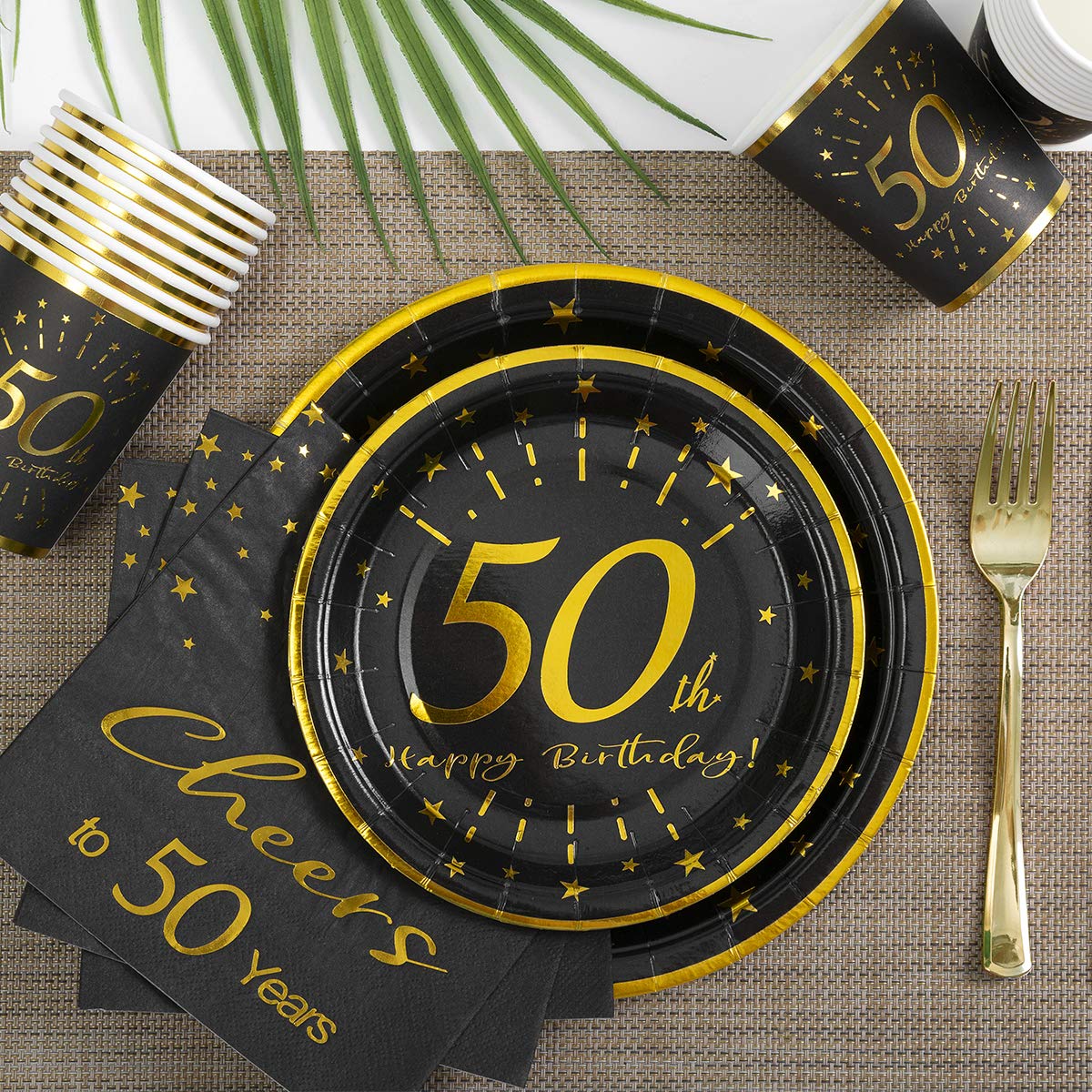 Lot De Vaisselle Jetable Pour 10 Personnes - Assiettes, Gobelets, Serviettes (déco Anniversaire)