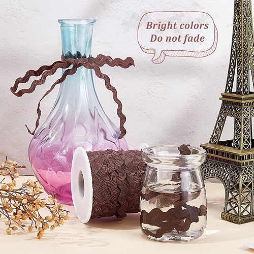 Miniatura 41 de GORGECRAFT 1 rollo de cinta RIC Rac de 27 yardas/82.0 ft para coser con flecos, 0.197 in/0.2 pulgadas para coser flores, boda, fiesta, cinta de Verde