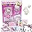 Hello Kitty DIY Glitter Micro Journal by Horizon Group USA, 40+ Stationery Accessories Including Hello Kitty Stickers, Surprise Keychain, Interchangeable Binder Discs, Squishy Glitter Cover & More