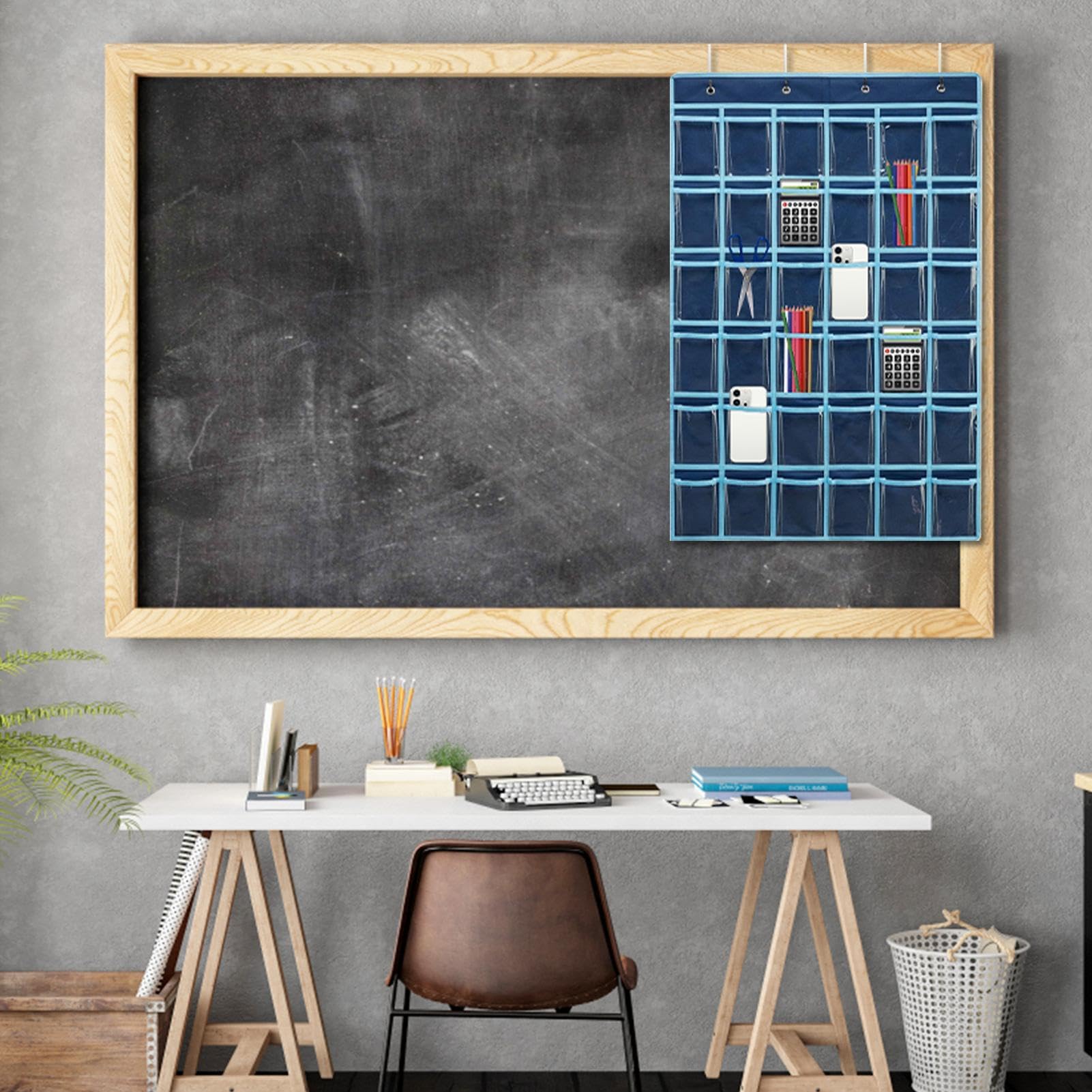 Porta Cellulare In Classe, Organizer Da Parete Per Cellulare, Organizer Da Tasca Per Armadio, 36 Tasche, Tasca Per Calcolatrice, Tasche Con Ganci