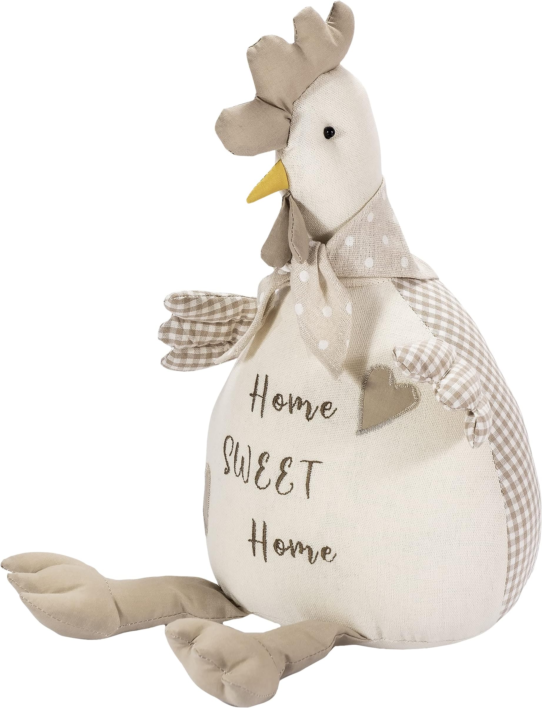 SPOTTED DOG GIFT COMPANY Animal Door Stop - Chicken Themed Weighted Fabric Door Stopper - Cute Decorative Doorstop - Home Sweet Home Decor Accessories - Gifts for Chicken Lovers