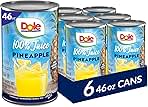 Dole 100% Pineapple Juice - Dole Canned Juice - No Sugar Added - 46 fl oz Cans - 6 Pack