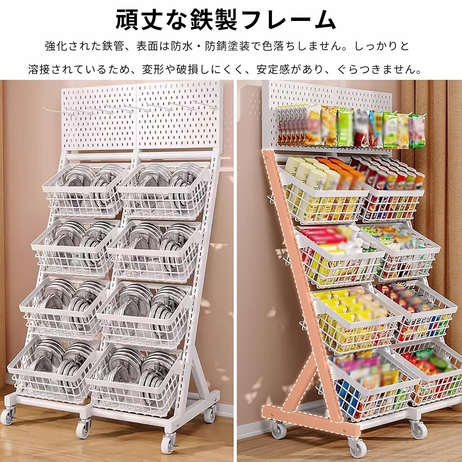 Amazon.co.jp: 商品陳列棚 店舗用陳列ラック スーパー陳列棚 店舗什器 