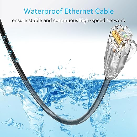 Cable Ethernet Cat6a 100ft (30.48m) RJ45 UTP Cobre Negro miniatura 6