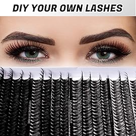 Lash Clusters 320pcs Lash Extension Kit 30D 40D 80D 100D Individual Lashes Kit 12-20mm Eyelash Extension Kit with Lash Bond&Seal,Lash Remover and Lash Tweezers for Easy Use(30/40/80/100D-0.07D Kit))