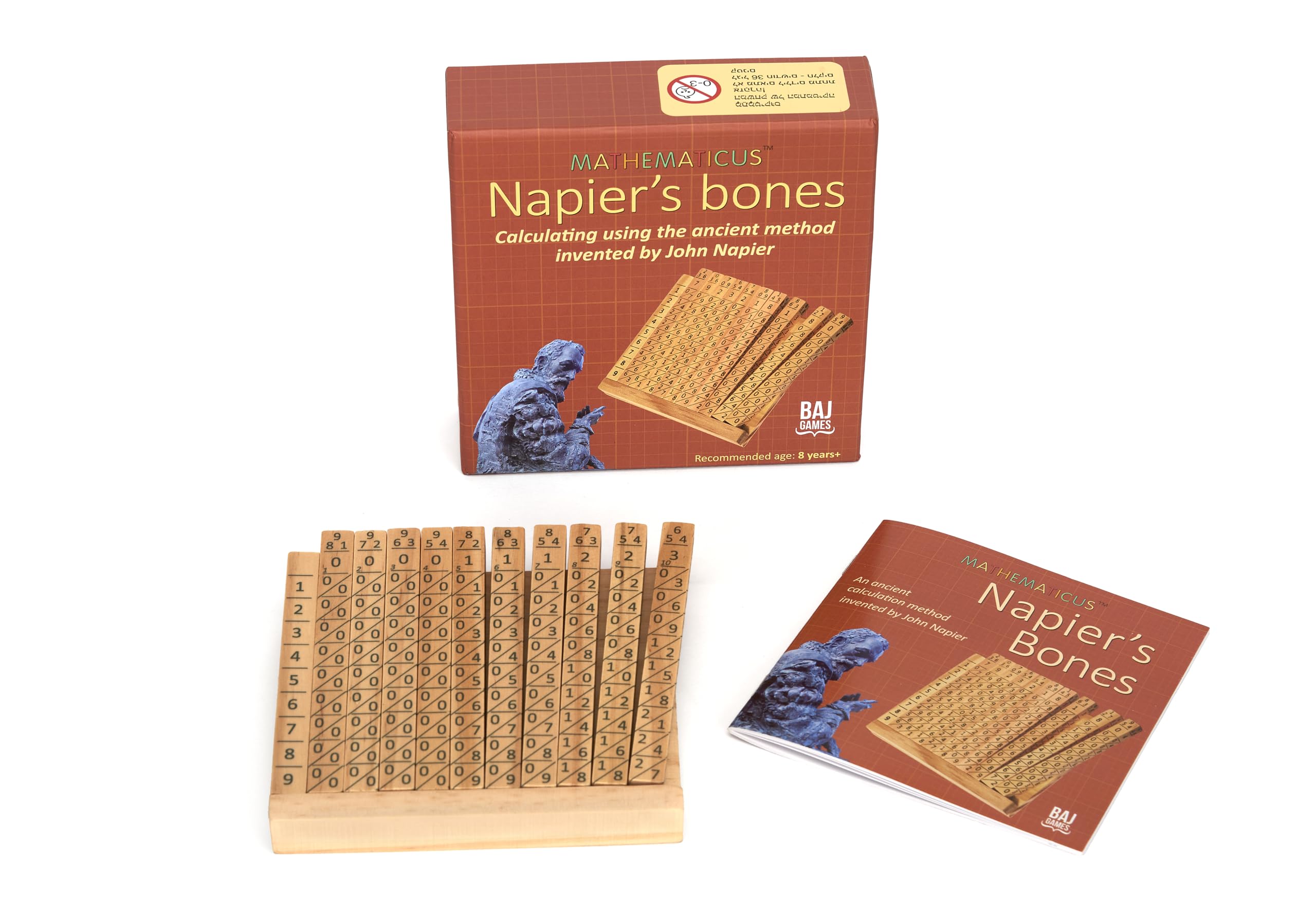 Napier's Bones - Juego matemático educativo para cálculos con método antiguo, a partir de 8 años