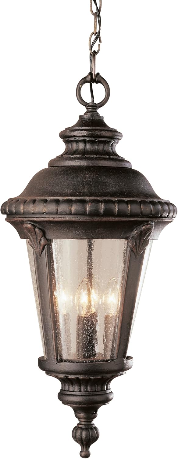 Trans Globe Lighting TG5049 BG One Hanging Lantern Outdoor-Post-Lights, 17-Inch, Multi
