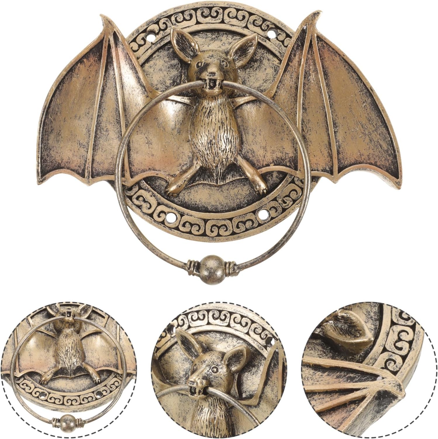 Bat Shape Door Unique Home Decoration for Front Door Stylish Antique Design Easy Installation Villa Aesthetic Functional Doorbell Alternative