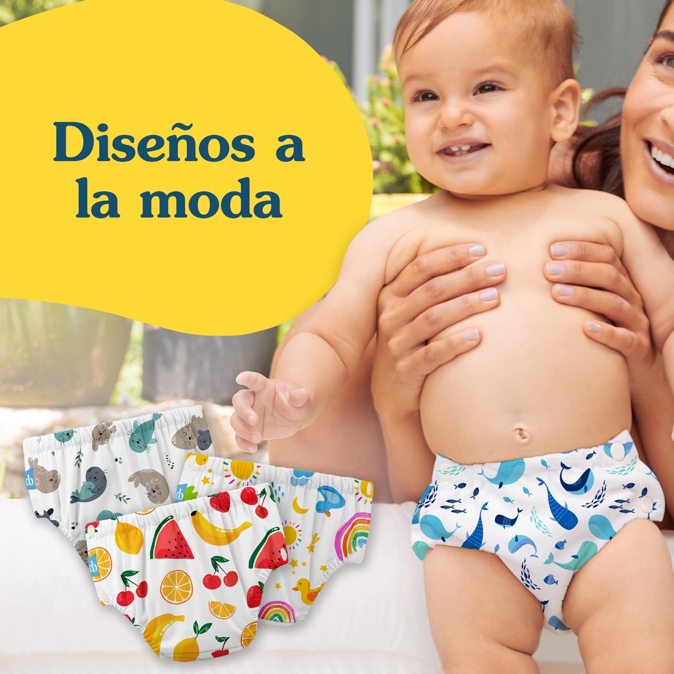 Charlie Banana Pannolino da nuoto riutilizzabile impermeabile Hello Sunshine S