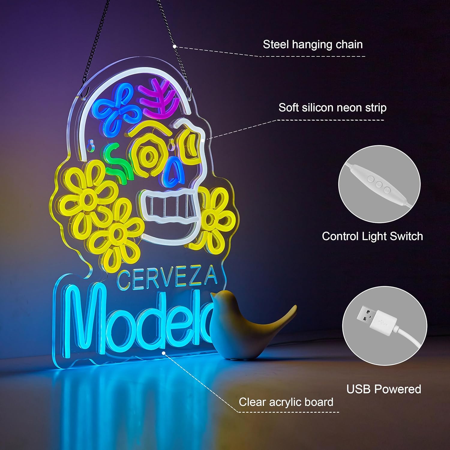 Neon Sign for Wall Décor Model Beer Bar Cerveza Neon Light Up Signs for Man Cave Pub Store Party Club LED Lights Decor - Image 4