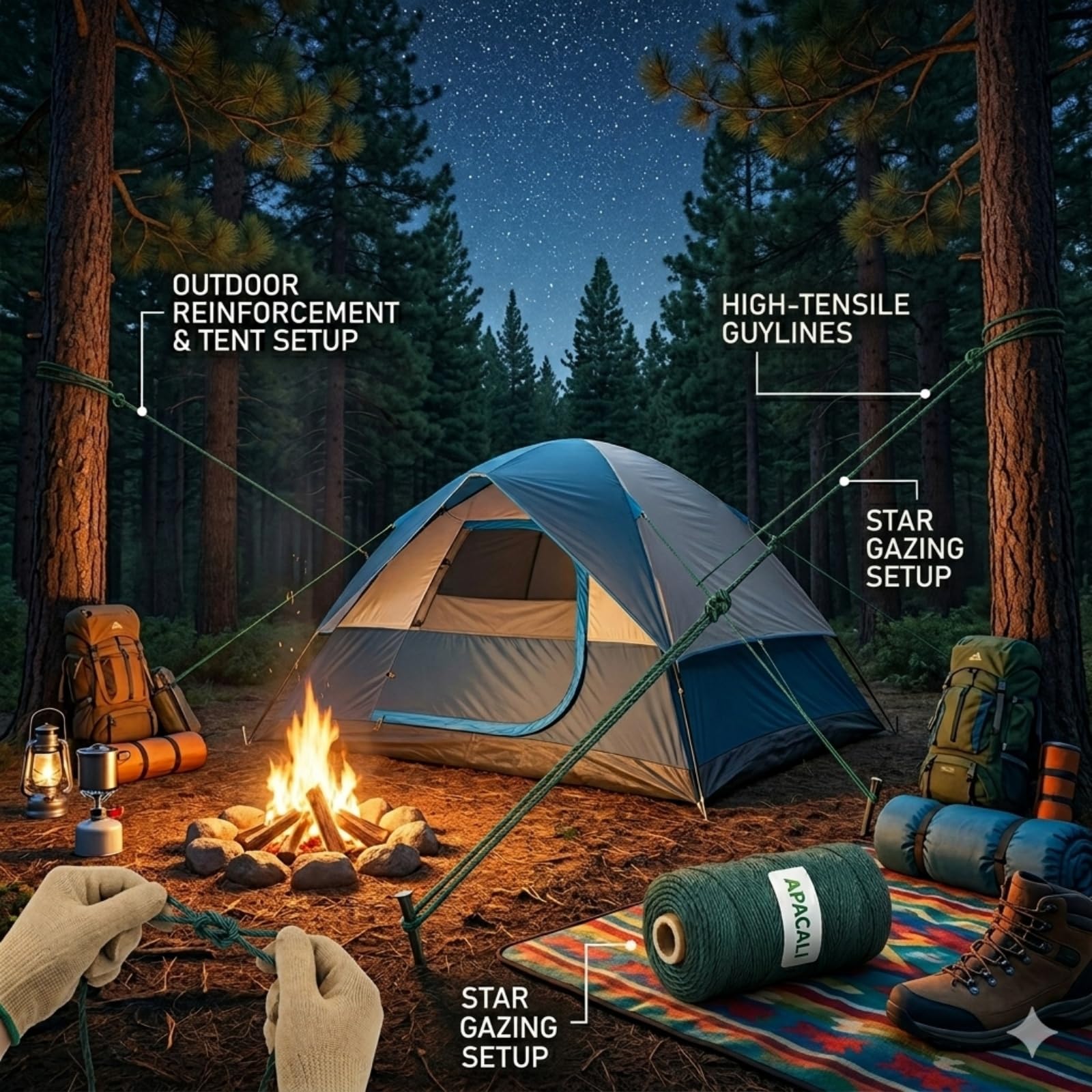 3 piezas de cuerda de línea bancaria verde No.36 trenzado cuerda de nailon fuerte para pesca, camping, supervivencia al aire libre, líneas de señuelo, redes, mejoras para el hogar (2 pies)