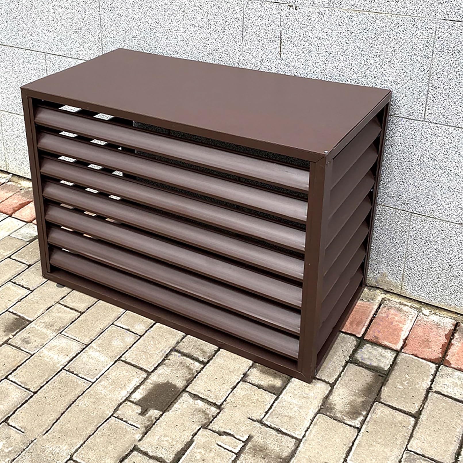 QYMYOZ Aluminum Air Conditioner Cover, Outdoor AC Unit Protection, for AC Fencing, Weatherproof Shield, Durable and Stylish Air Conditioning Enclosure