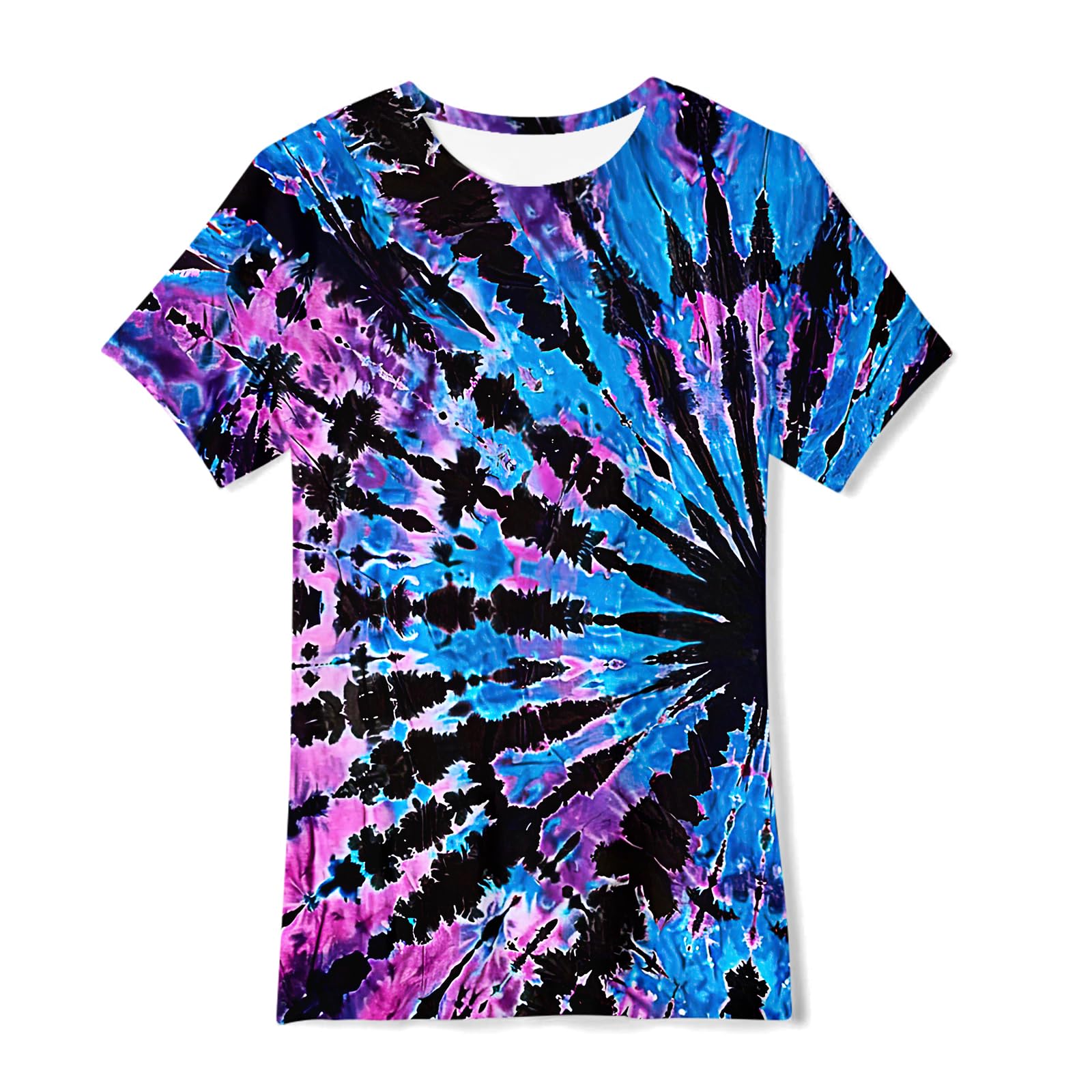 Boys Tie Dye Shirt Size 4-14 Hippies Senior Rainbow Tees T Shirts for Kids | Tees T shirts for Kids