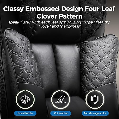 Vista 5 de GTRACING Silla de Oficina Grande y Alta 400LBS Silla Ergonómica para Juegos Ancha con Cuero de Diseño en Relieve de Lujo con Reposapiés, Reclinable