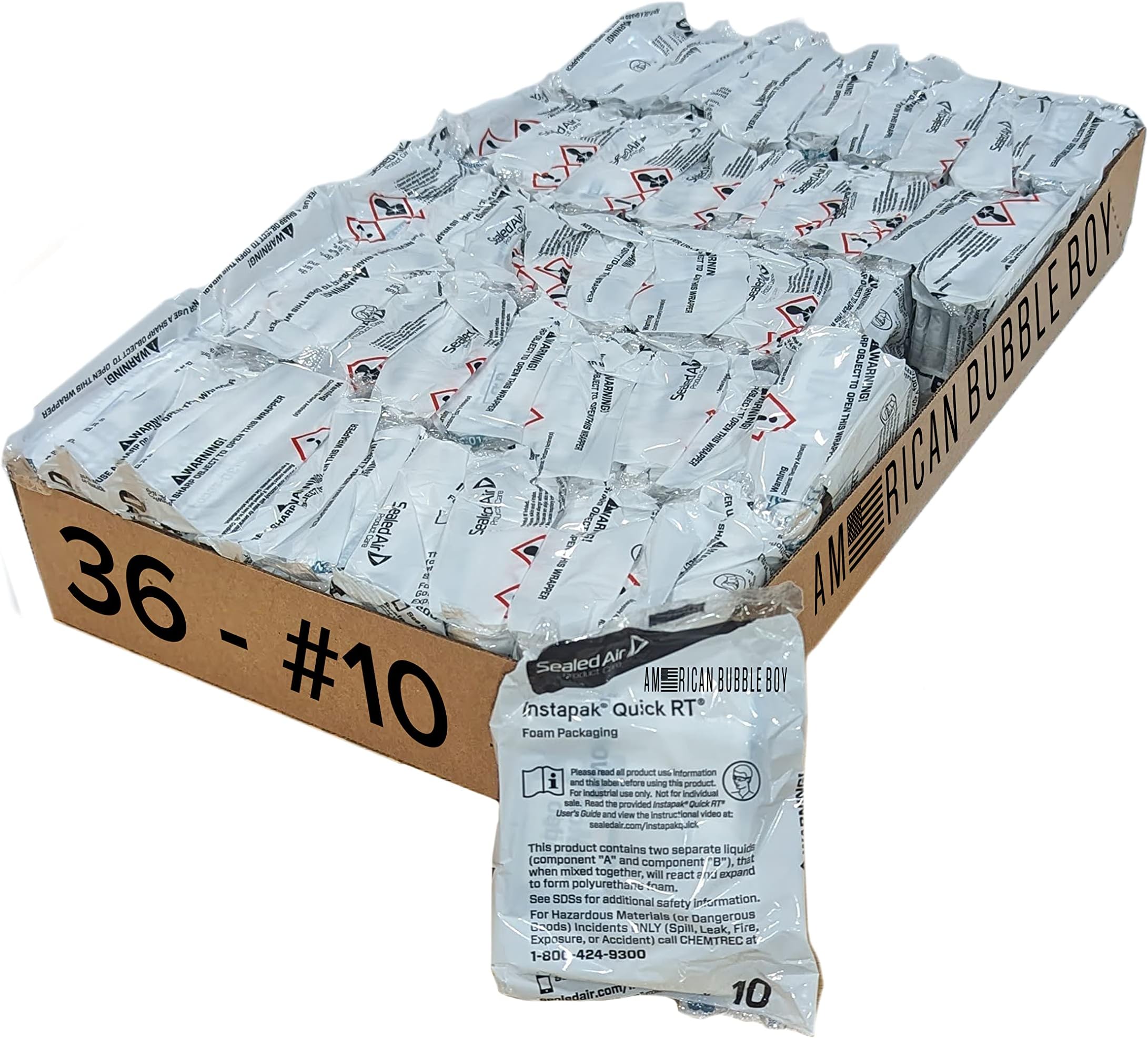 Instapak Quick RT Packing and Shipping Solution (#10 (15”x18”), Quantity 36)