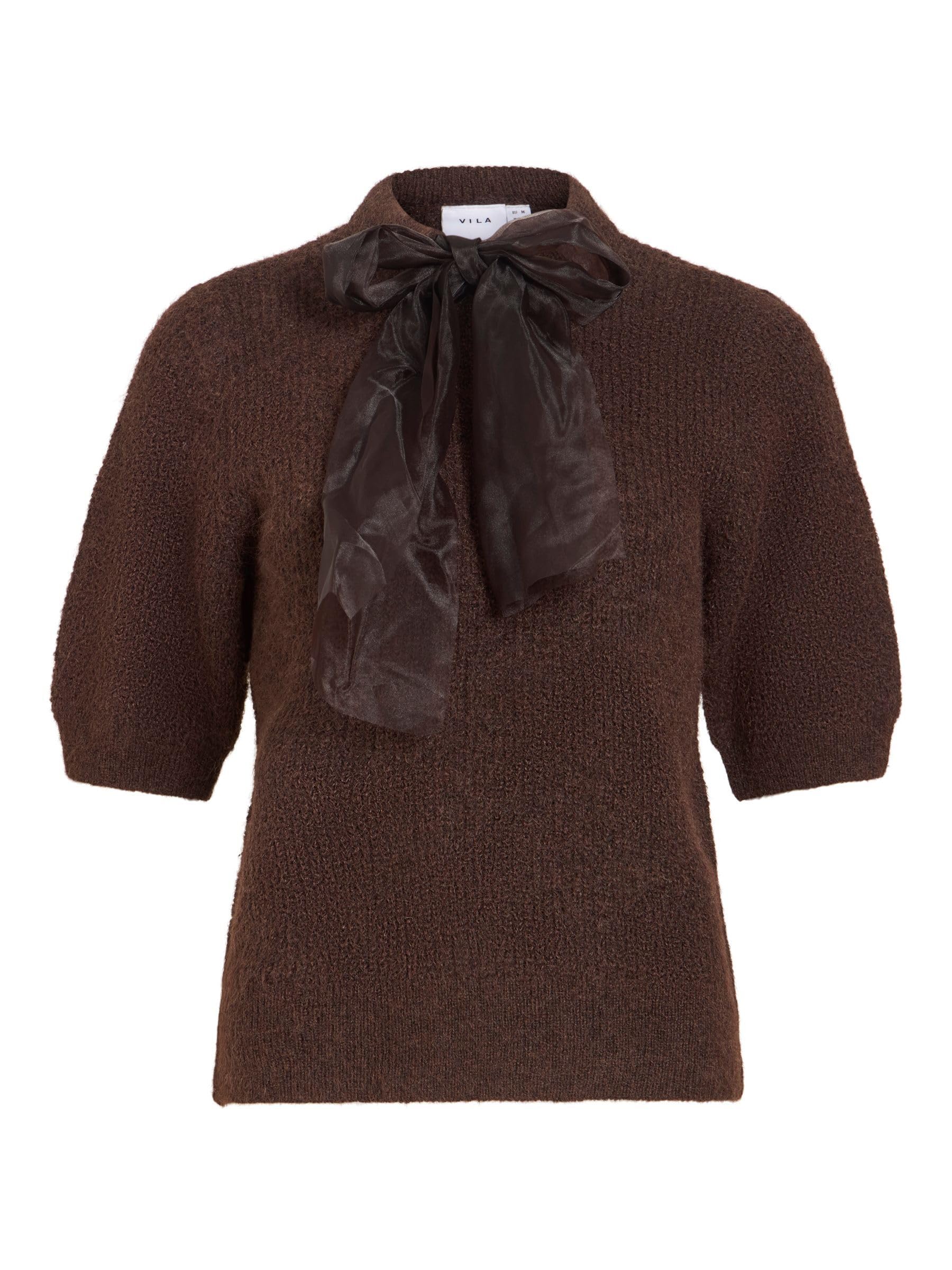 Vila Damen Viitza O-Neck 2/4 Bow Knit Top/BFS Viitza O-Neck 2/4 Bow Knit Top/BFS (1er Pack)