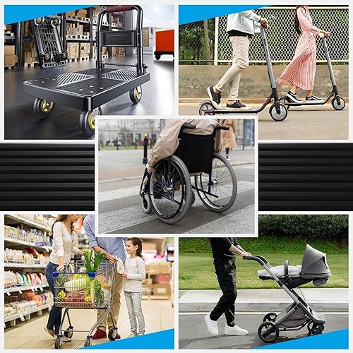 Miniatura 4 de Rampa de umbral de puerta de goma de 35 pulgadas, rampa de umbral de puerta de goma sólida antideslizante para puertas de sillas de ruedas,