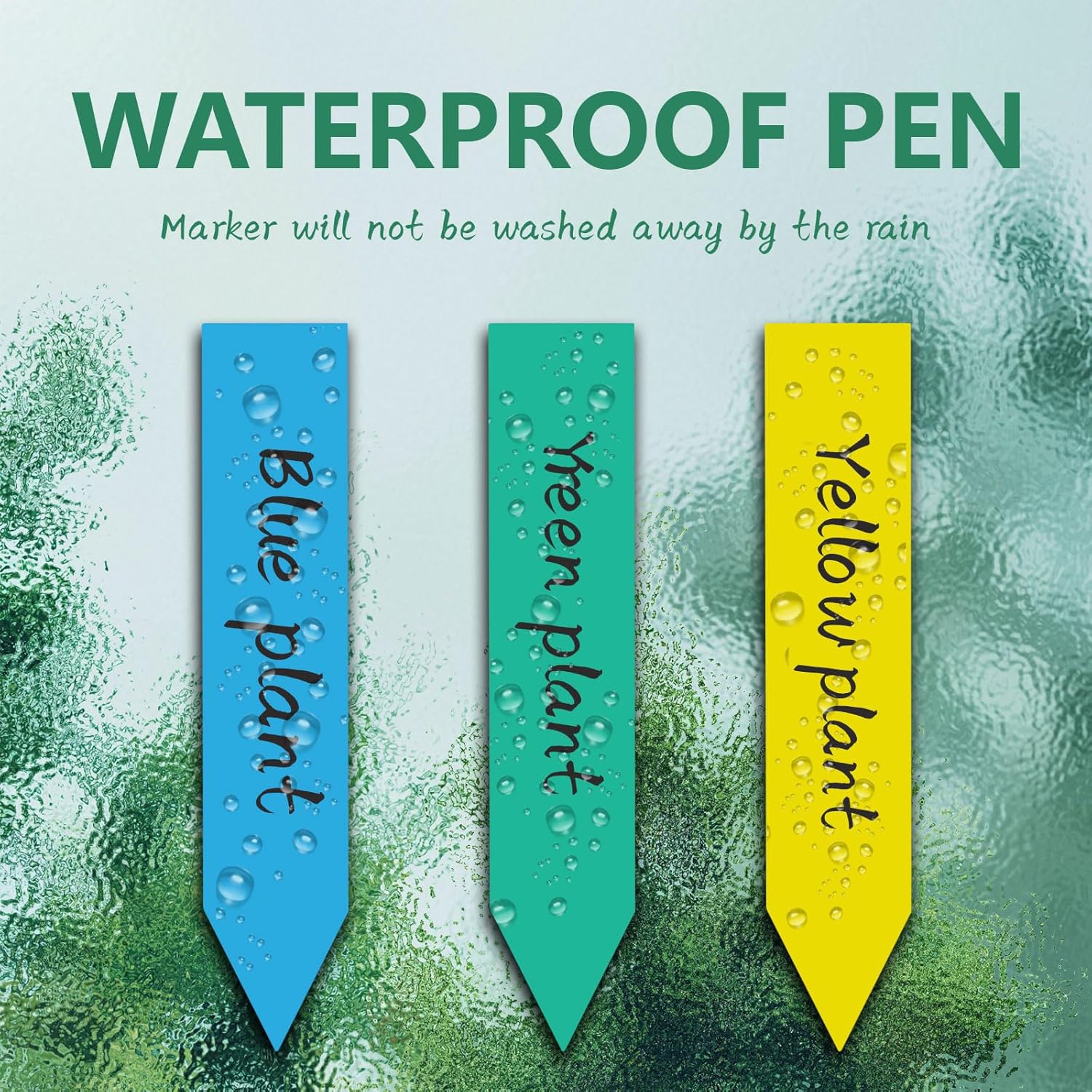 Plant Markers Garden Labels 1000 Pcs Plastic Plant Labels Name Tags with Permanent Marking Pen for Seedlings Outdoor Nursery Garden Identification Stakes Tags Pot Marker 5 Colors - Image 5