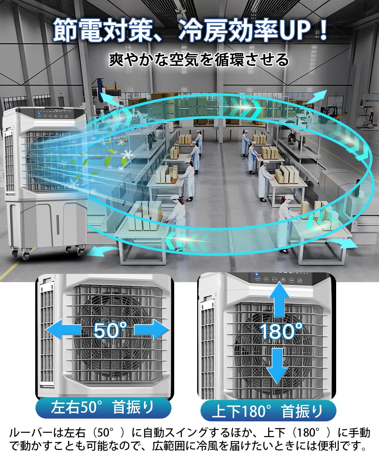 Amazon | 冷風機 冷風扇 冷風扇風機【大型気化式3面フィルター