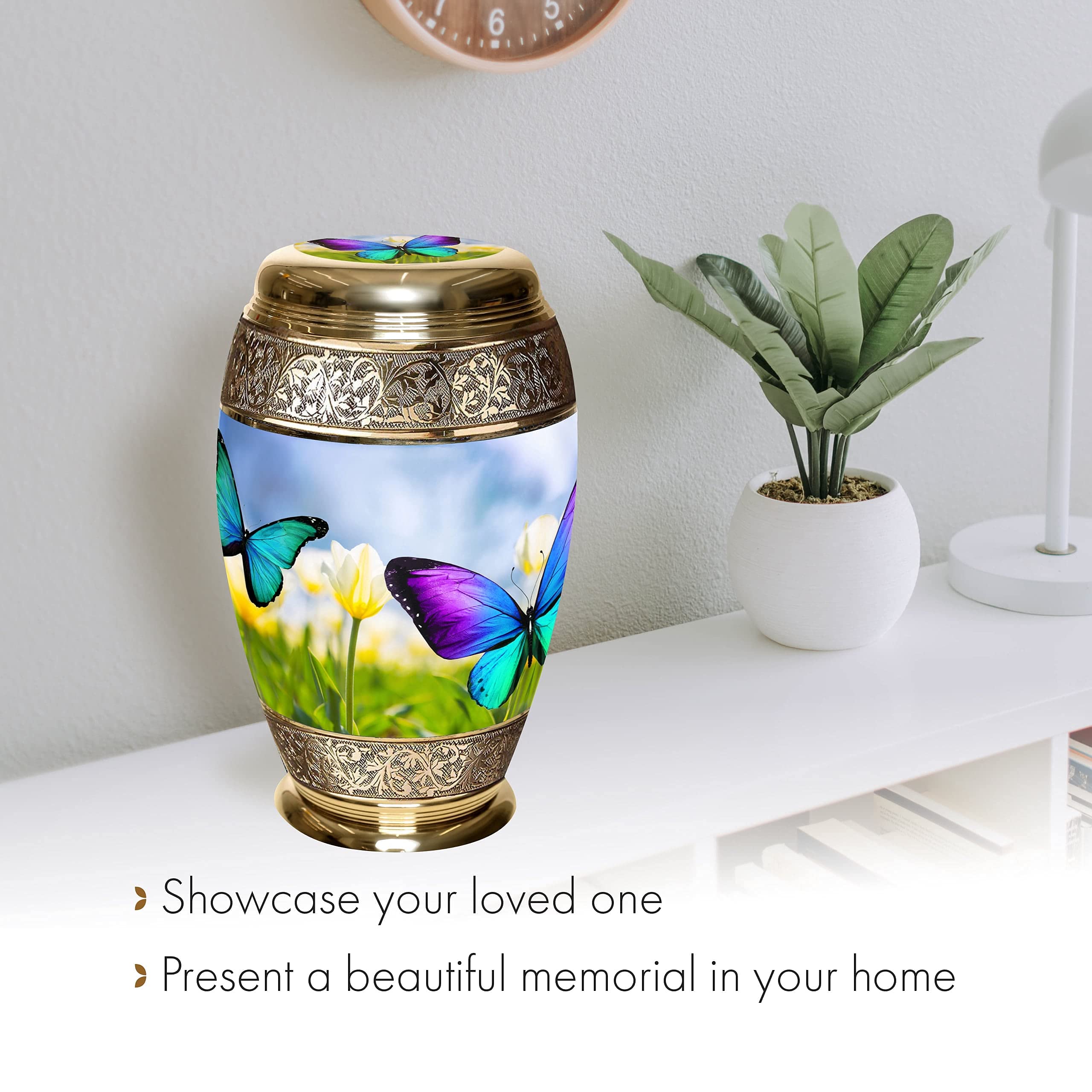Buy Wild Butterfly Cremation Urns for Human Ashes Adult for Funeral