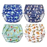 BISENKID Plastic Diaper Cover With Good Elastic Rubber for Swim and Potty Training - Toddler Boy Underwear 5t