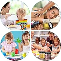 Vista 7 de 32 tarros de plástico de 8 onzas con tapas, recipientes vacíos para cosméticos, tarros redondos de crema PET con tapas negras, etiquetas