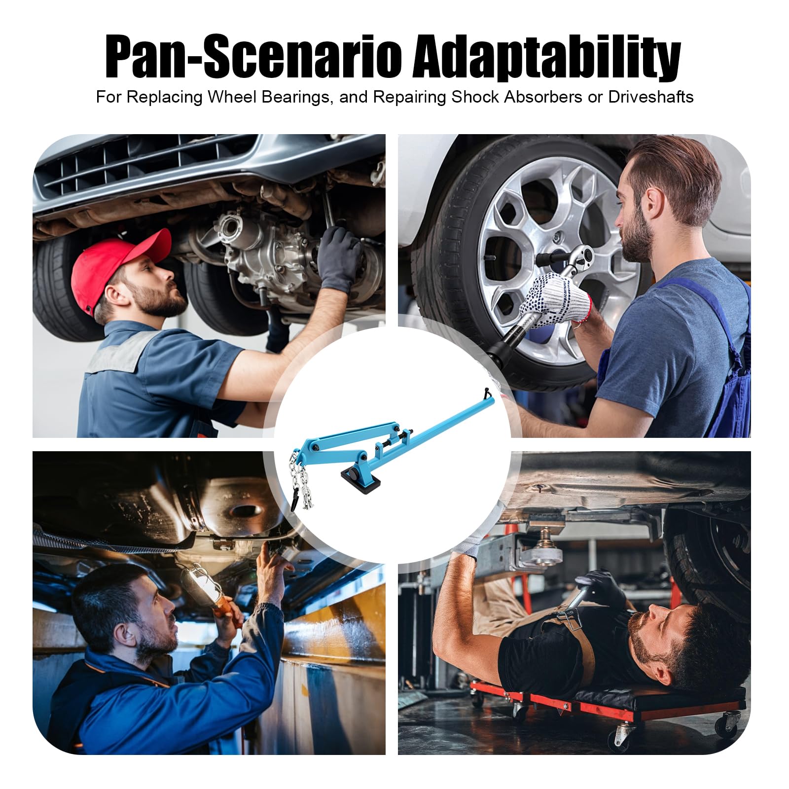 Herramienta de palanca de brazo de suspensión,Herramienta de palanca para coches Separador Chasis Coche Reparación Automotriz,Altura de sujeción 65-265 mm Fuerza de tracción máxima 500 Kg