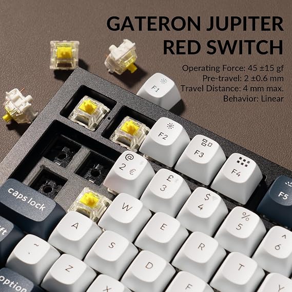 Keychron Q3 Max Wireless Mechanical Keyboard TKL - Hot-Swappable Gateron Banana Early Tactile Switch, 2.4G/Bluetooth, Full Aluminum with RGB Programmable Knob for Mac Windows Linux(UK Layout)- Black