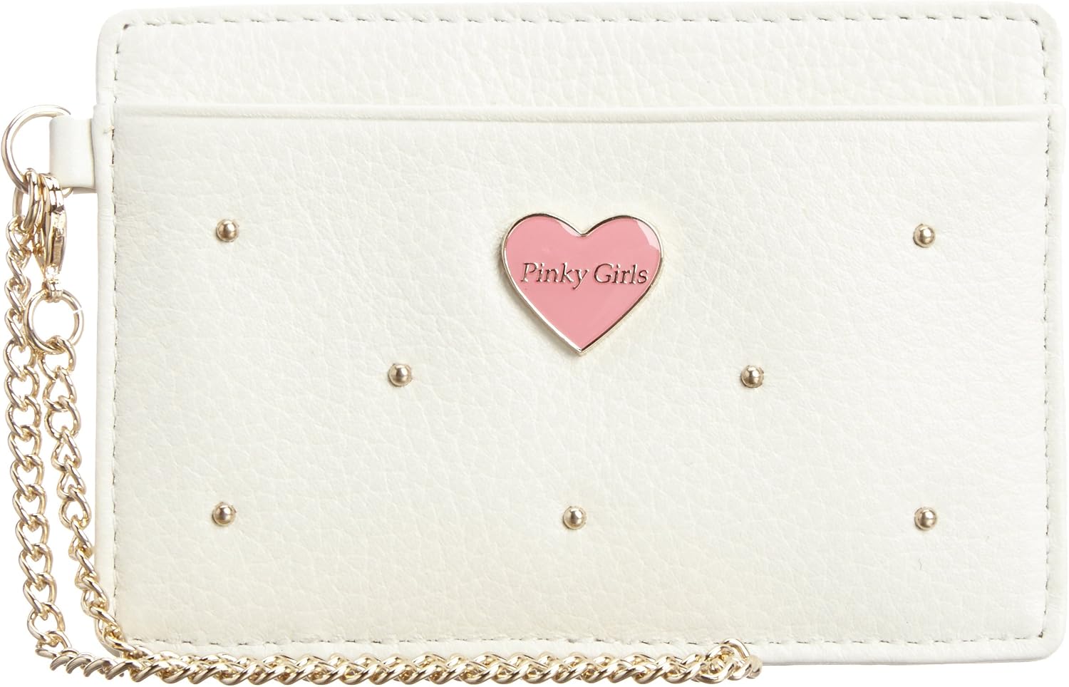 [pinki-ga-ruzu] pinky Girls Metal Dot Pass Case - white -