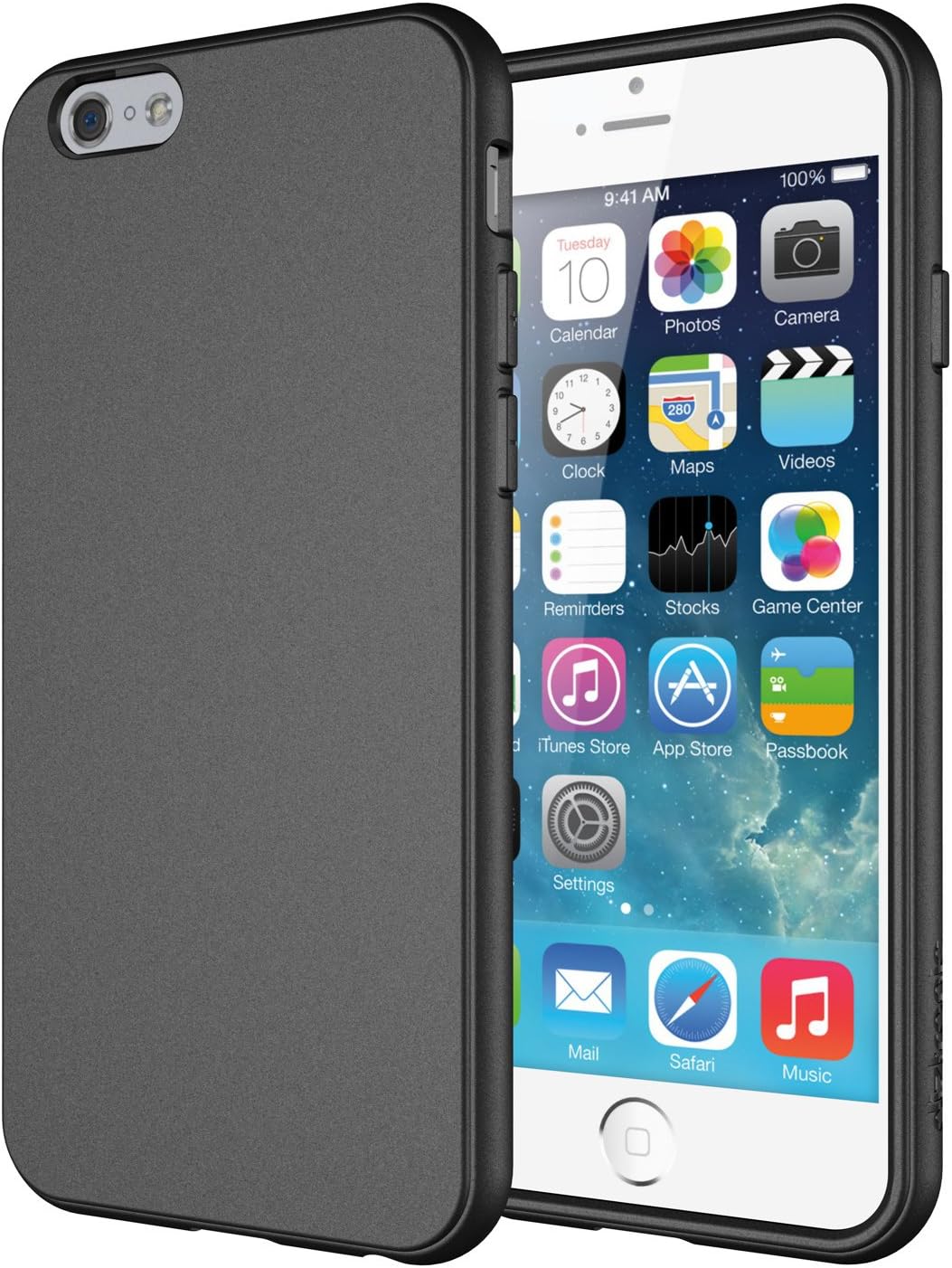 iPhone 6 Case, Diztronic Full Matte Soft Touch Flexible TPU Case for Apple iPhone 6 (4.7") - Matte Charcoal Gray