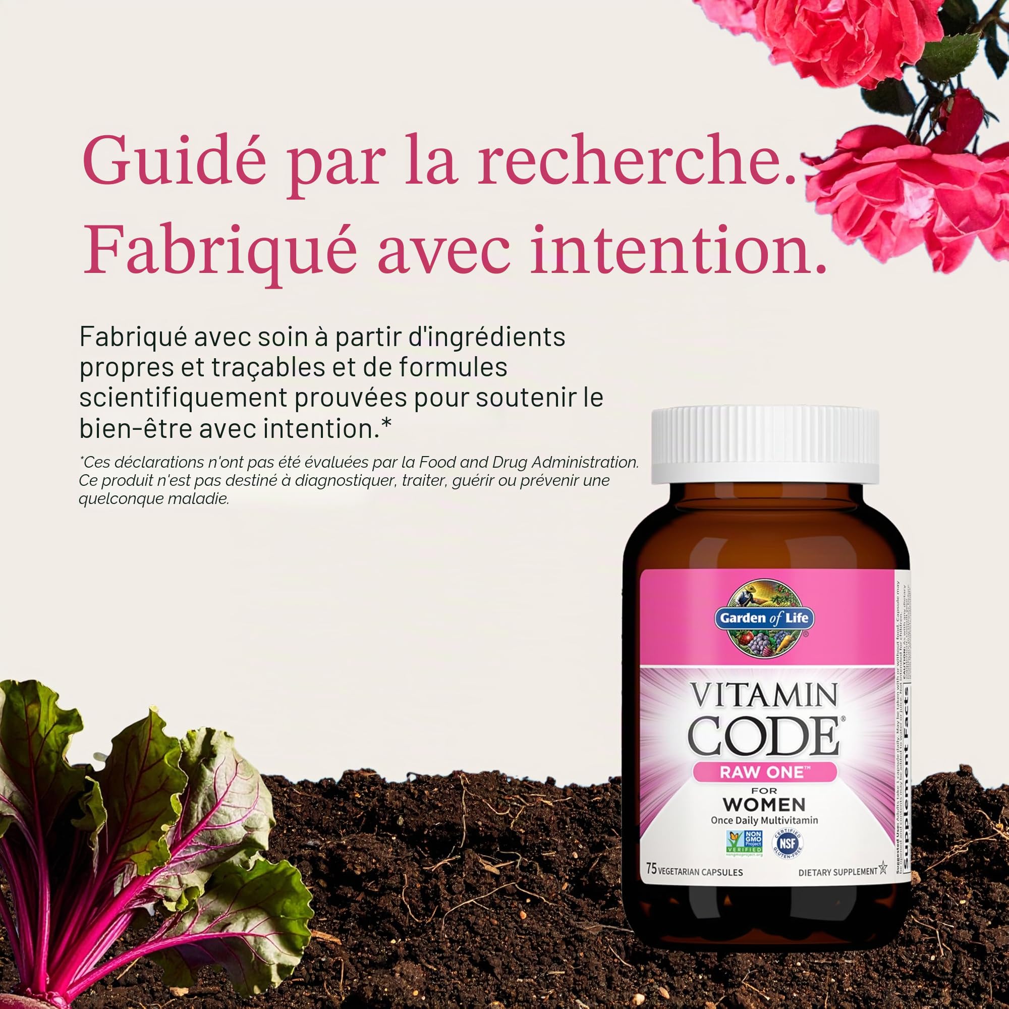 Garden of Life - Formule Brute Unique pour Femmes - 75 capsules végétales d'UltraZorbe