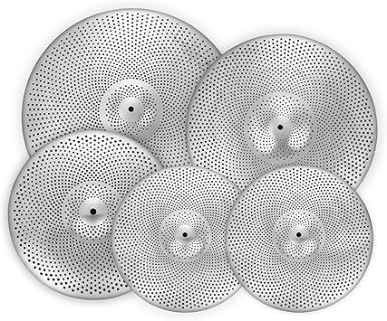 Low Volume Cymbal Pack Silver Mute Cymbal 14"/16"/18"/20" 5 Pieces Drum Cymbal Set