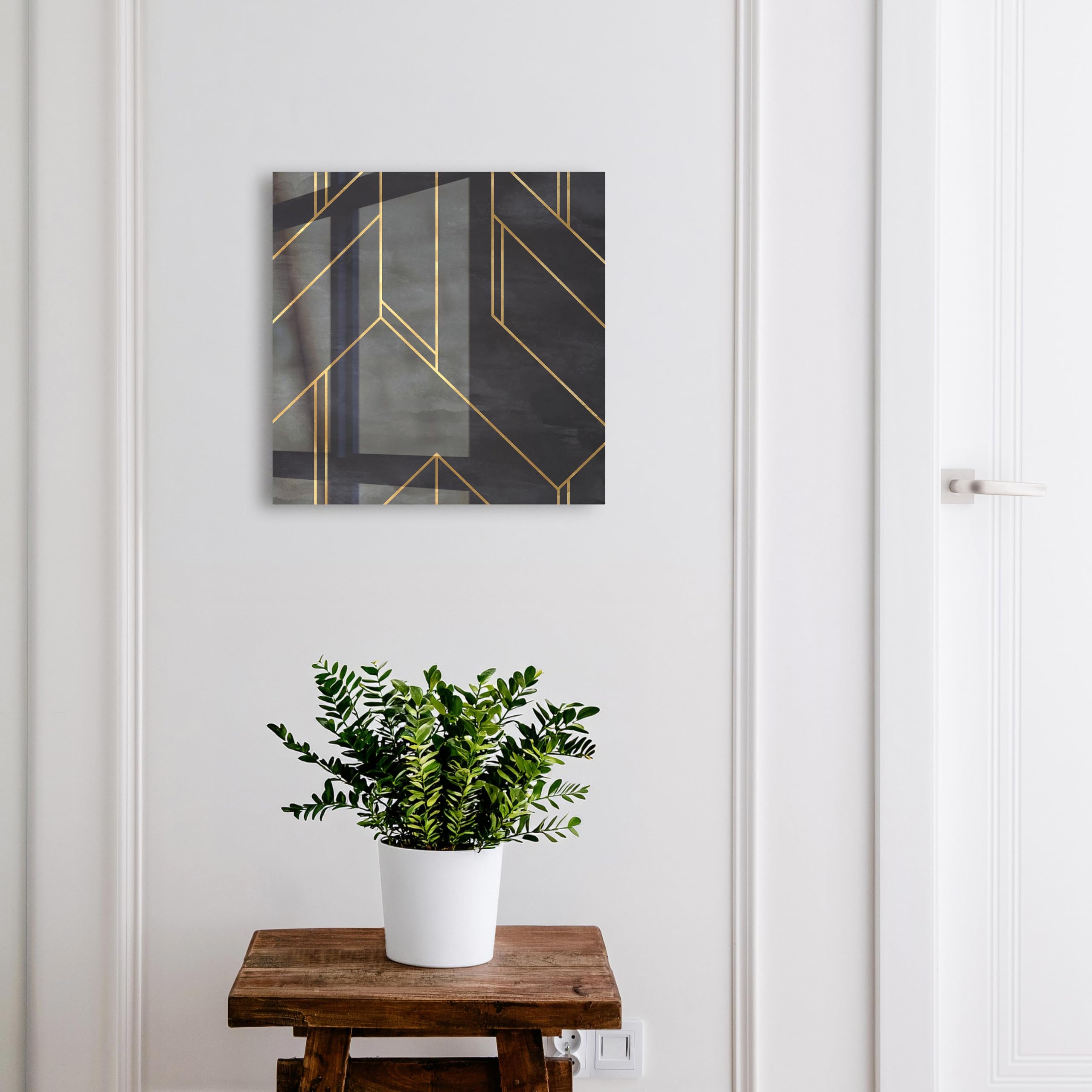 Tulup Armoire à Clés 30x30 cm | Noir | Porte Gauche | Fixation Murale