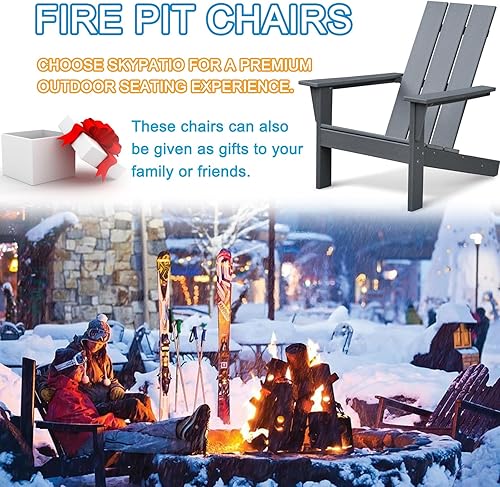 Miniatura 7 de Skypatio Adirondack - Silla para patio para todo tipo de clima, sillas Adirondack de polietileno de alta densidad para porche, balcón, jardín,