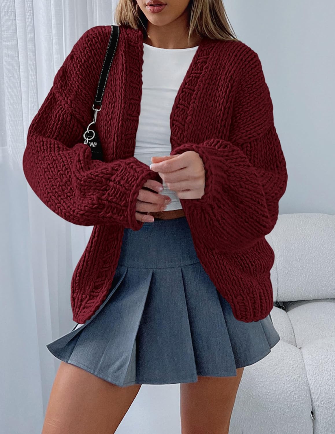 PRETTYGARDEN Cardigan Sweaters for Women Trendy Fall Fashion 2026 Long Sleeve Chunky Knit Cardigans Winter Clothing Outfits - Image 6