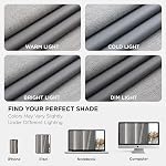 Joydeco 100% Blackout Curtains 2 Panels for Living Room - Linen Black Out Curtains 84 Inch Long Room Darkening Opaque Curtains for Bedroom, Thermal Insulated Drapes Privacy Protection 2 Panels Set