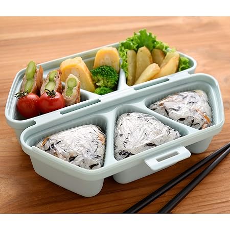Amazon Co Jp アーネスト おにぎり 型 おにぎりケース 内フタ2枚付き おかずも入れられる 簡単おにぎりキット ケース ムズビート 弁当箱 大手飲食店愛用ブランド ブルー A ホーム キッチン