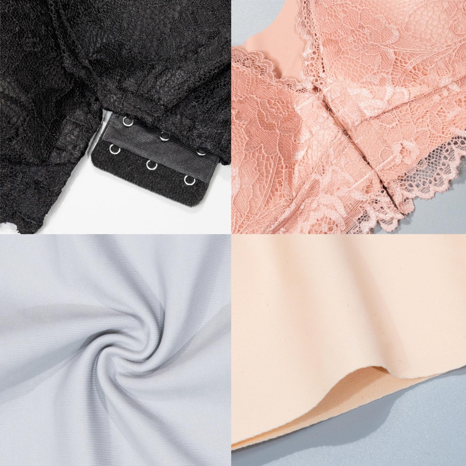 2 Uds Sujetadores Con Sujeción Frontal Para Mujeres Mayores Push Up Cómodo
